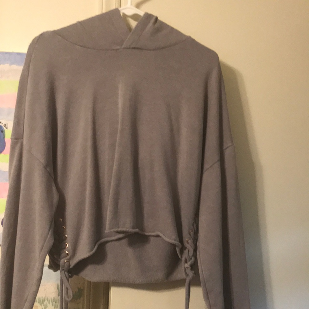 Gray Crop Top